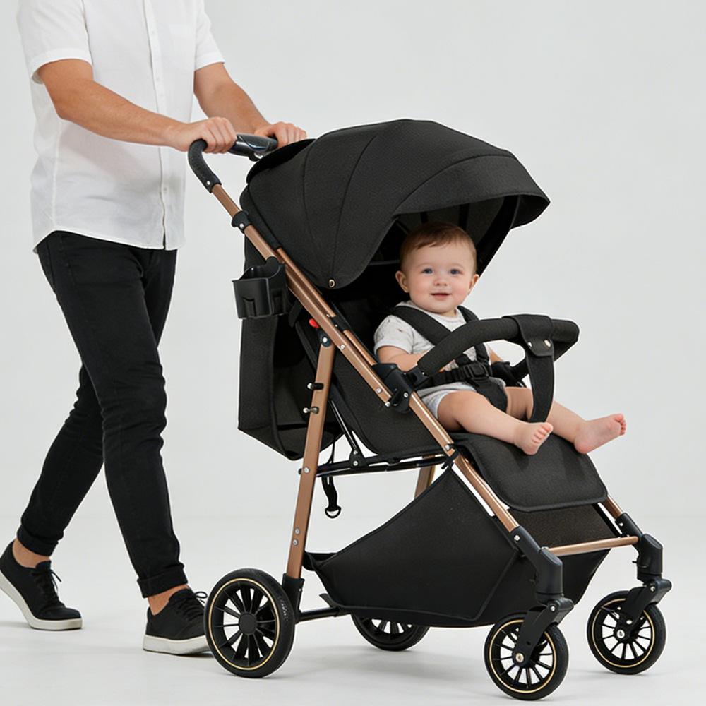 cochecito para bebés que se puede sentar y acostar, coche plegable ligero para bebés de dos vías amortiguador para recién nacidos para caminar artefacto mágico
