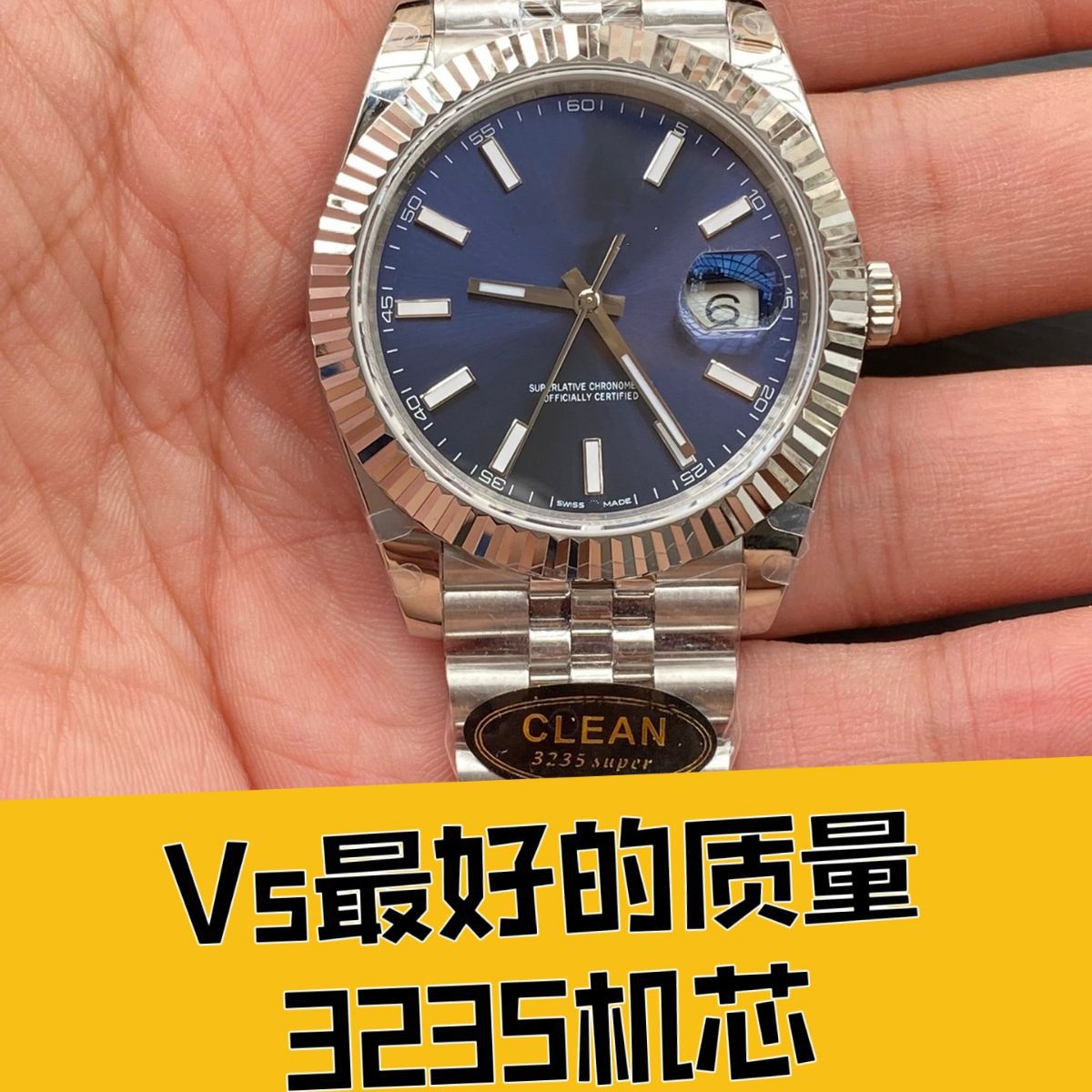 Weichang agencia de distribución Laojia Blue Log 3235 movimiento VSF gris log mecánico relojes masculinos AliExpress lote transfronterizo