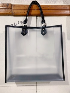 Printable logo square handbag shopping bag high-end gift bag gift bag handbag pvc hand bag