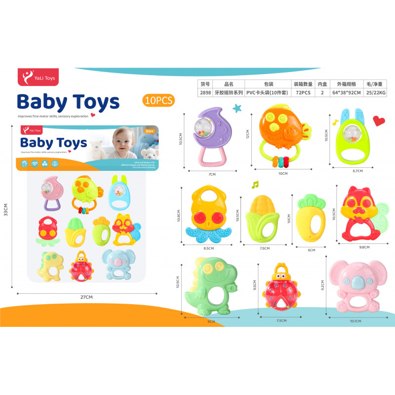 Sonajero Infantil de Animales de Dibujos Animados de Plástico Giratorio, Con Sonido para Bebés