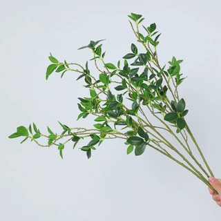 仿真植物假树叶工程绿化家居装饰榕树叶仿真拍摄背景长枝细榕树叶