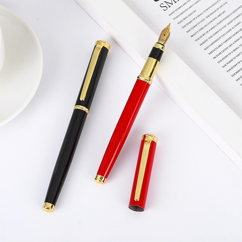 商務金屬書法鋼筆墨囊墨水兩用銥金筆創意個性禮品筆印刷logo