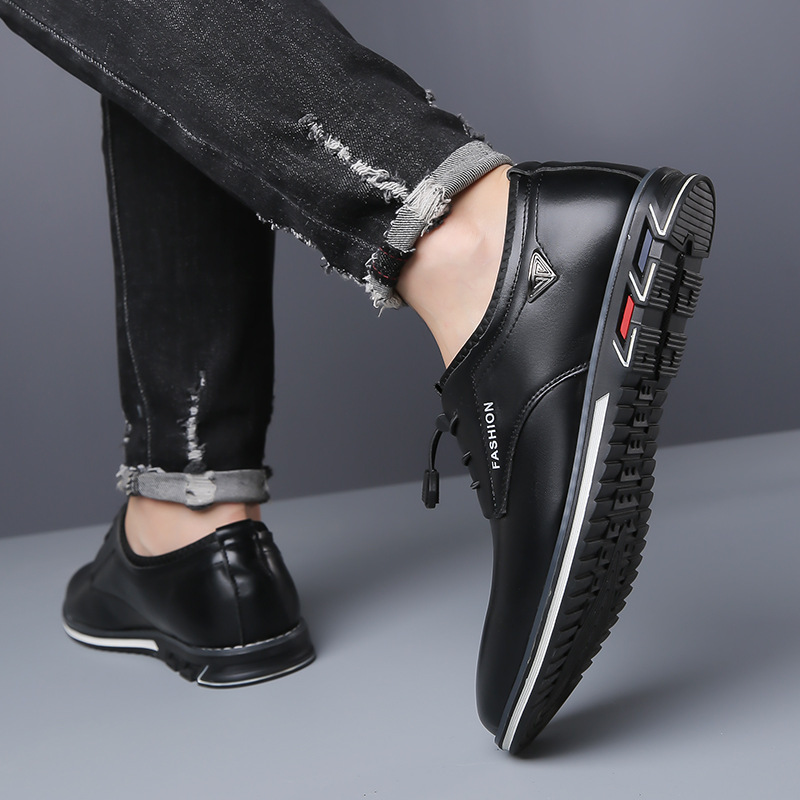 Men Oxford Synthetic Leather Leather Round Toe Office Footgear_voghion.com