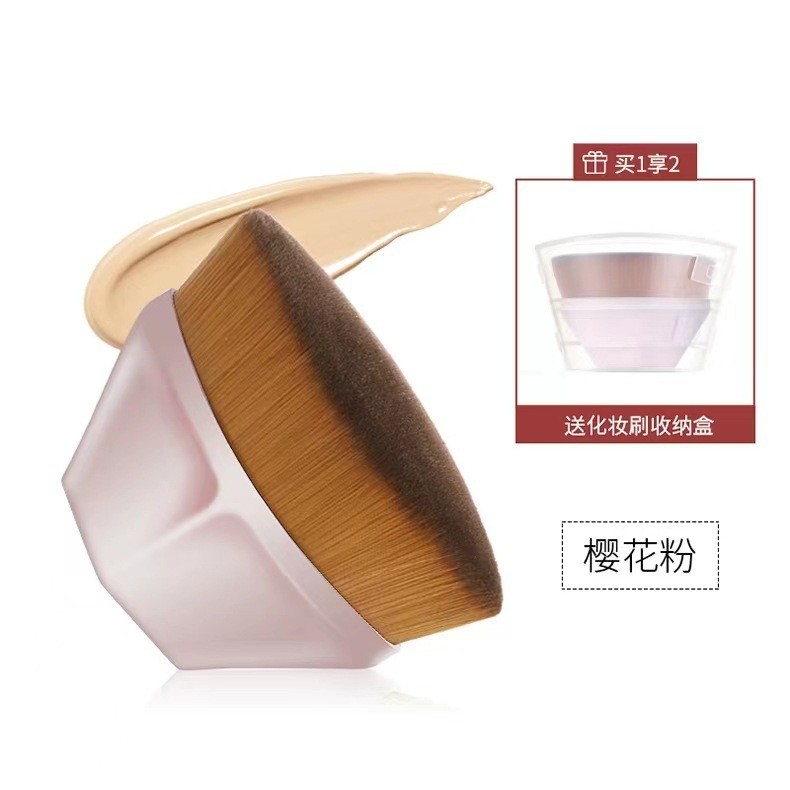 Brocha de maquillaje de pétalos sin costuras No. 55 Magic Foundation Brush, no come base líquida, brocha para polvos sueltos, herramienta de belleza al por mayor