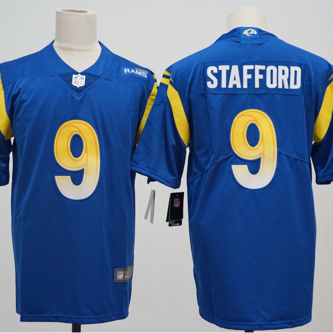 2026 NFL Rams short-sleeved jersey, second-generation embroidered, available for cross-border trade.