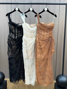 Summer retro bra top, evening dress, 2025 years, high-quality style