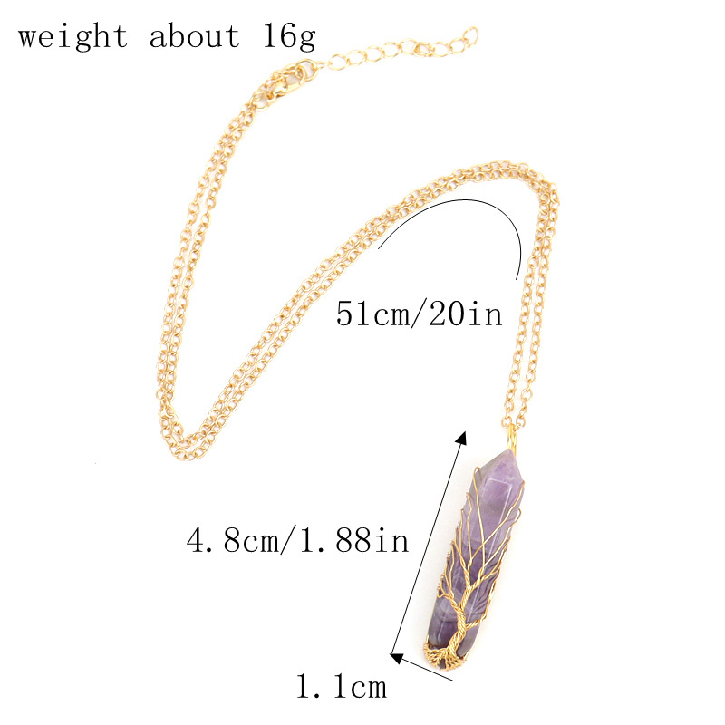 Retro Rhombus Crystal Copper Plating Pendant Necklace 1 Piece