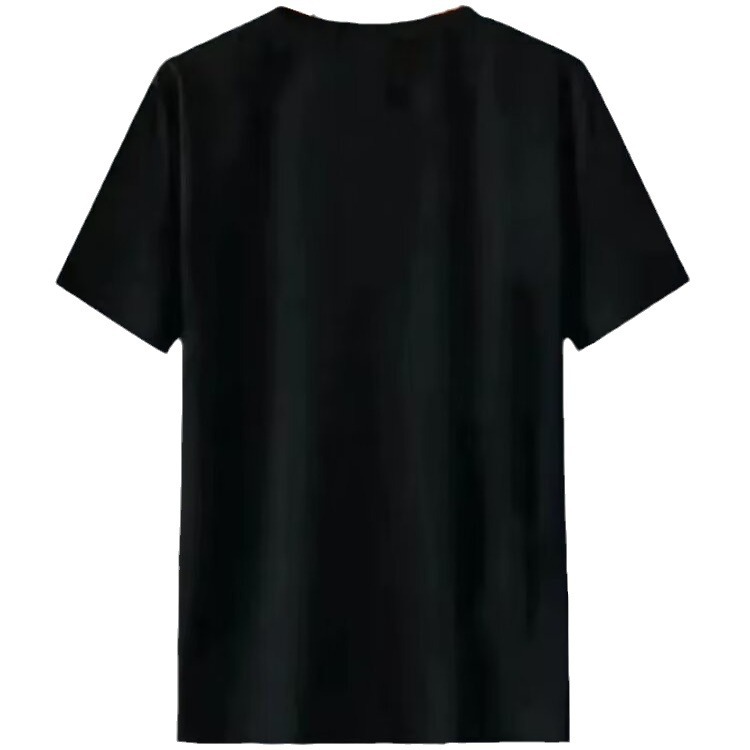 Summer new ice silk short sleeve T-shirt men's fashion brand Plaid half sleeve T-shirt men's top clothes t pure black t blood pattern