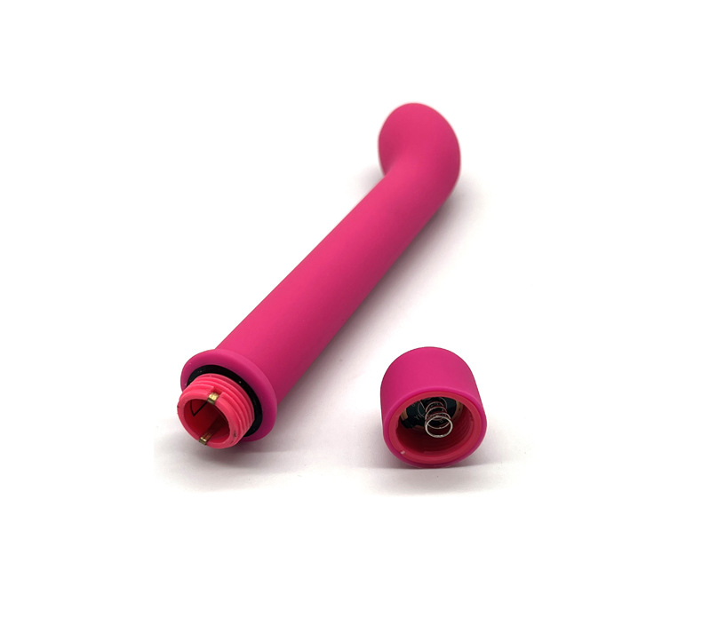 Mini AV Stick Vibrator, Curved Tip, ABS and Silicone, Pink or Blue — detail image 5