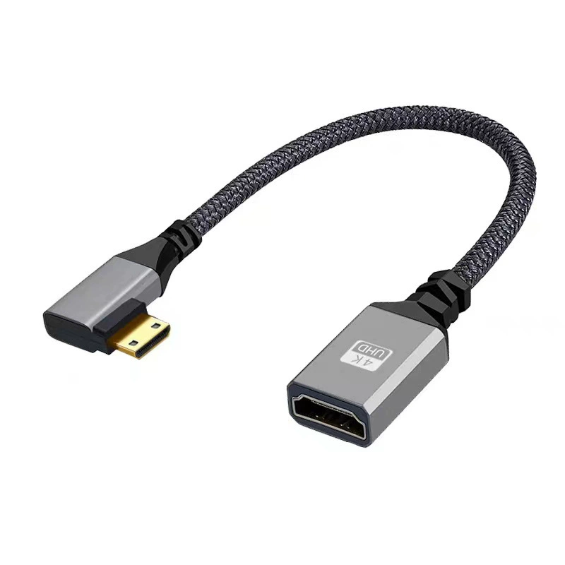 Mini HDMI rotor 4k60Hz HD Public Public Mother elbow extended line camera mini converter A to C