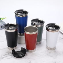 跨境20oz汽车杯304不锈钢真空双层便携车载户外啤酒杯塑喷批发