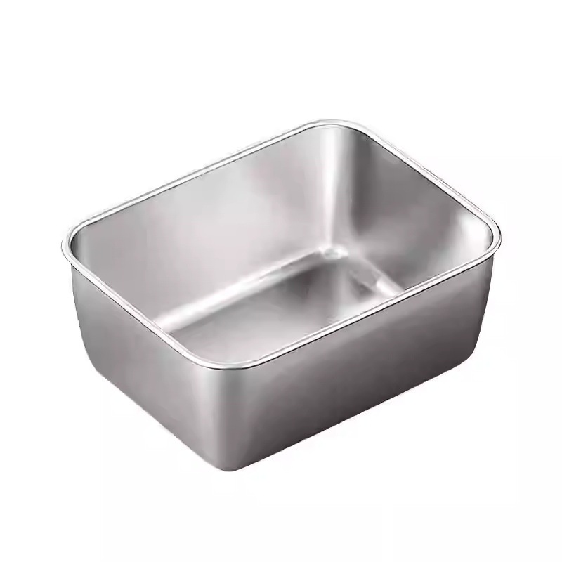 Stainless steel crisper box (1 piece) without lid