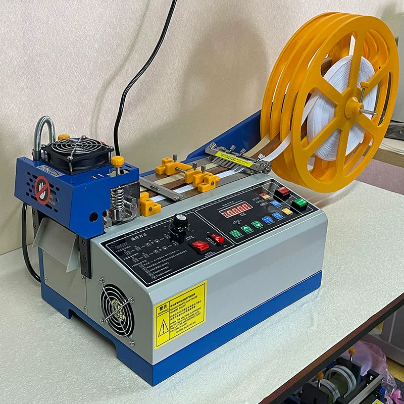 Полностью автоматический компьютерный ленточный автомат для резки холодной и горячей резки нейлоновая веревка эластичный ремень выключателя лямки для резки на липучке