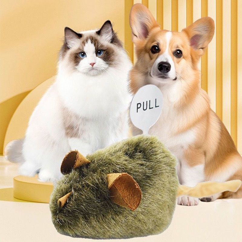 ペット用猫のおもちゃ、リアルな音を出す小さなネズミのぬいぐるみ、自慰行為や退屈解消に最適、噛みつきに強く、鳴き声がする|undefined