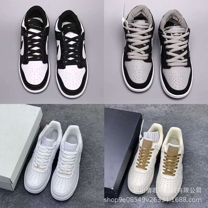 Putian Pure Original dunk Black and White Panda High Version Air Force One aj1 Low-top Men's Shoes Women's sneaker AF1 Board Shoes
