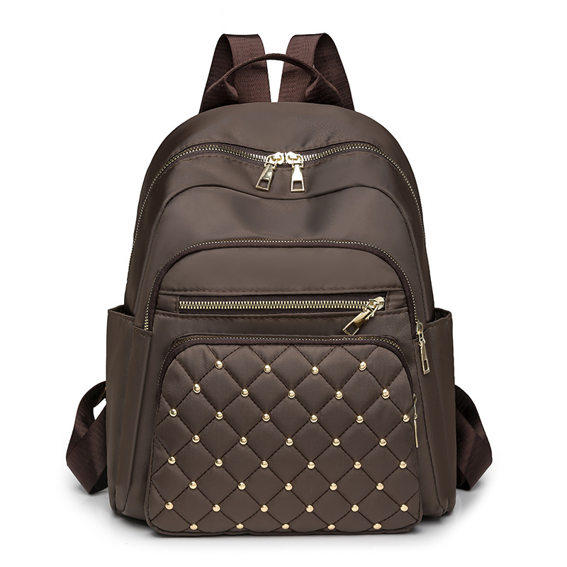 2024 verano nuevo estilo señoras nylon rombo mochila de viaje de viaje de ocio ligero al por mayor