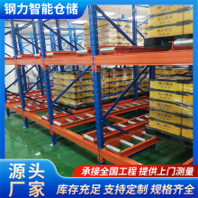 重力滚筒式仓库货架自动化仓储重型架密集存储高效便捷