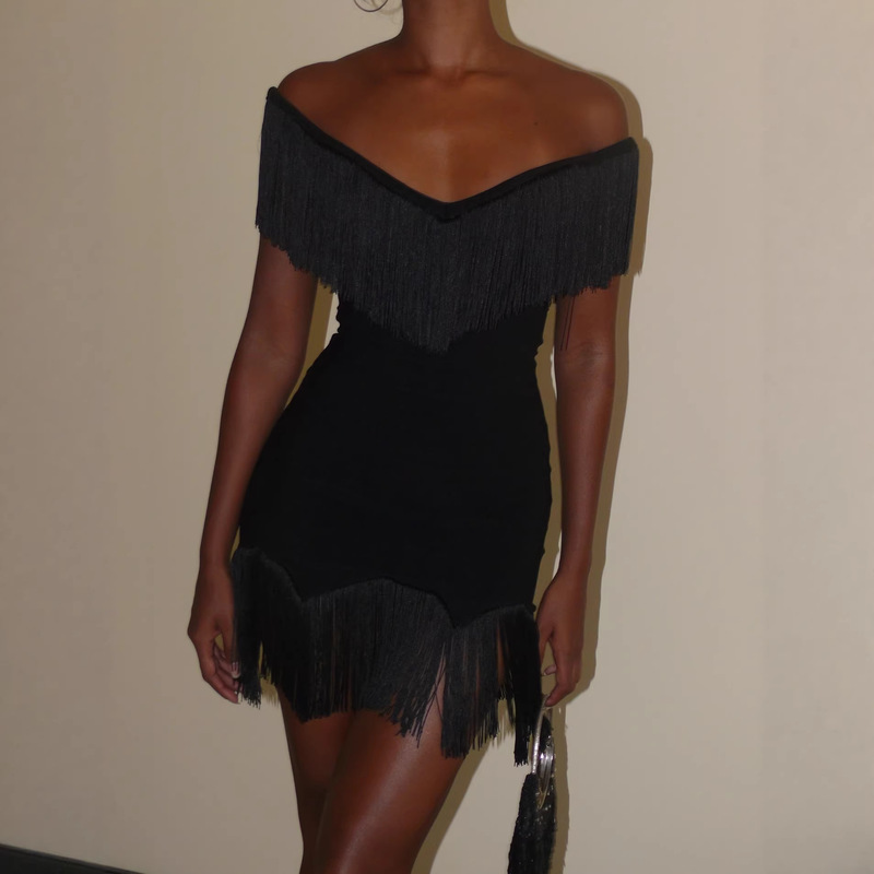 Gy27048 Fashionable Tassel Dress European and American Cross-Border Aliexpress 26Th Spring and Summer New Model