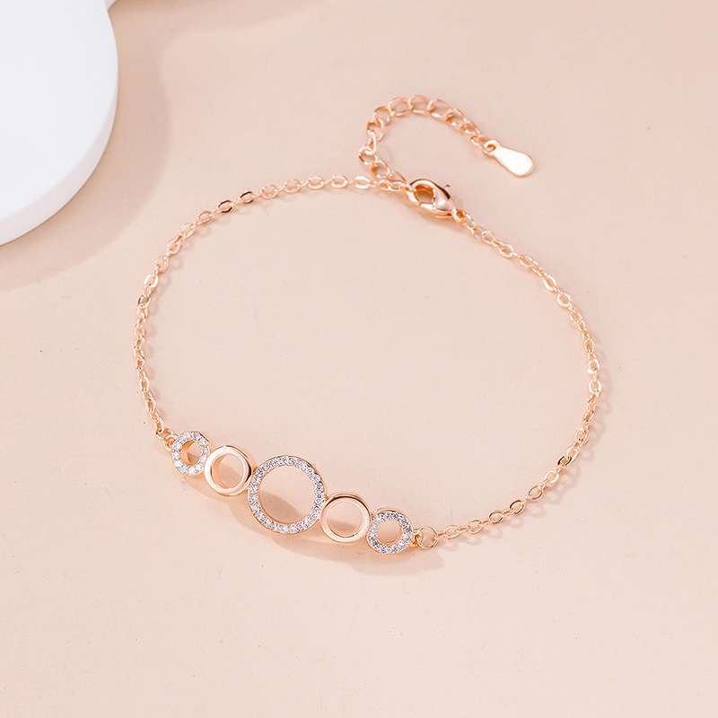 European and American Foreign Trade Cross-border Bracelet Friendship Bracelet Micro-inlaid Zircon Bubble Circle Bracelet Valentine's Day Gift European and American Foreign Trade Cross-border Bracelet Friendship Bracelet Micro-inlaid Zircon Bubble Circle Bracelet Valentine's Day Gift