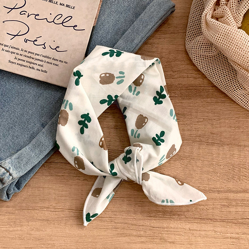 Pañuelo de seda Pañuelo cuadrado de algodón con lunares de alta calidad, bufanda decorativa de todo fósforo para mujer, pañuelo en la cabeza, bufanda delgada, chal pequeño