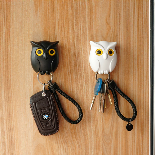 Owl Magnetic Hook Fridge Sticker Door Back Porch Key Storage Hook Foyer Wall Strong Seamless Adhesive Hook