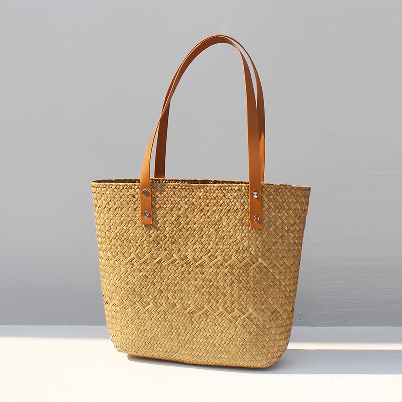 1134g Weight Open Closure Type Double Shoulder Straps Strap Type Straw Bag Bags Type Casual Occasion Straw Material Women's Backpack Backpack Solid Color Pattern All Seasons Season Women'S Gender Vacation Style Square Shape Women's All Seasons Straw Vacation Straw Bag