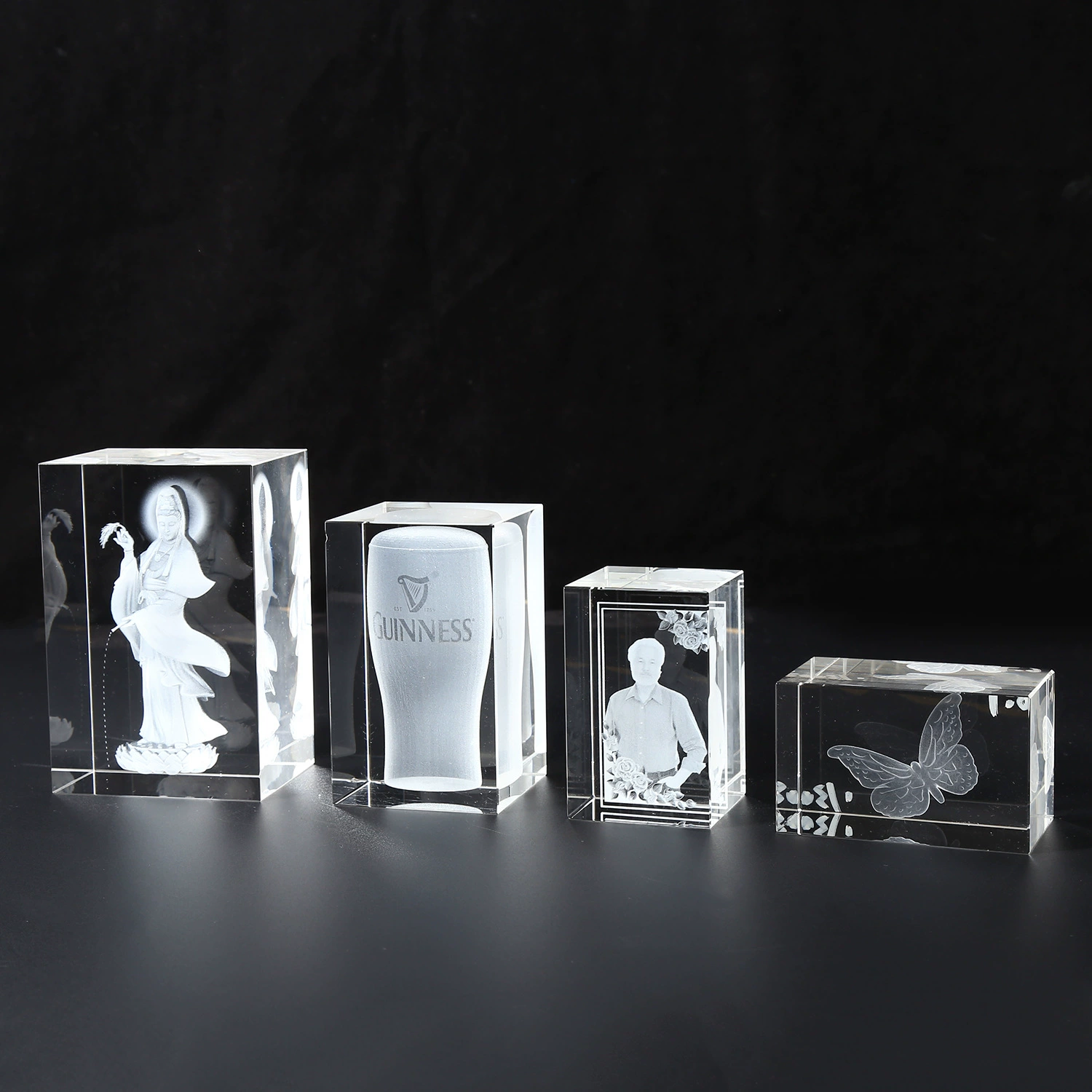 Творческий кристалл Внутренняя резьба на заказ ремесла украшения дома 3D лазерный квадрат кристалл украшения сувениры