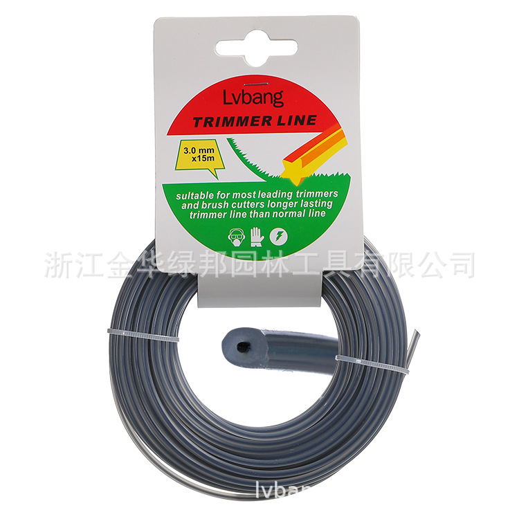 厂家供应 园林打草机配件双色圆形尼龙割草线1.0mm-4.0mm