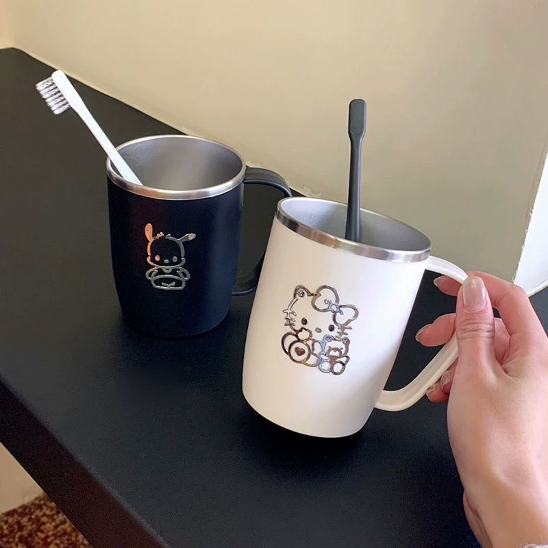 Японский стиль 304 из нержавеющей стали туалетная чашка против плесени Чистка воды чашка с ручкой