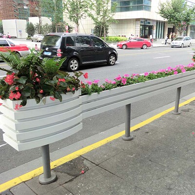城市道路市政景觀文化裝飾花箱護欄小區住宅隔離鋁合金花池圍欄