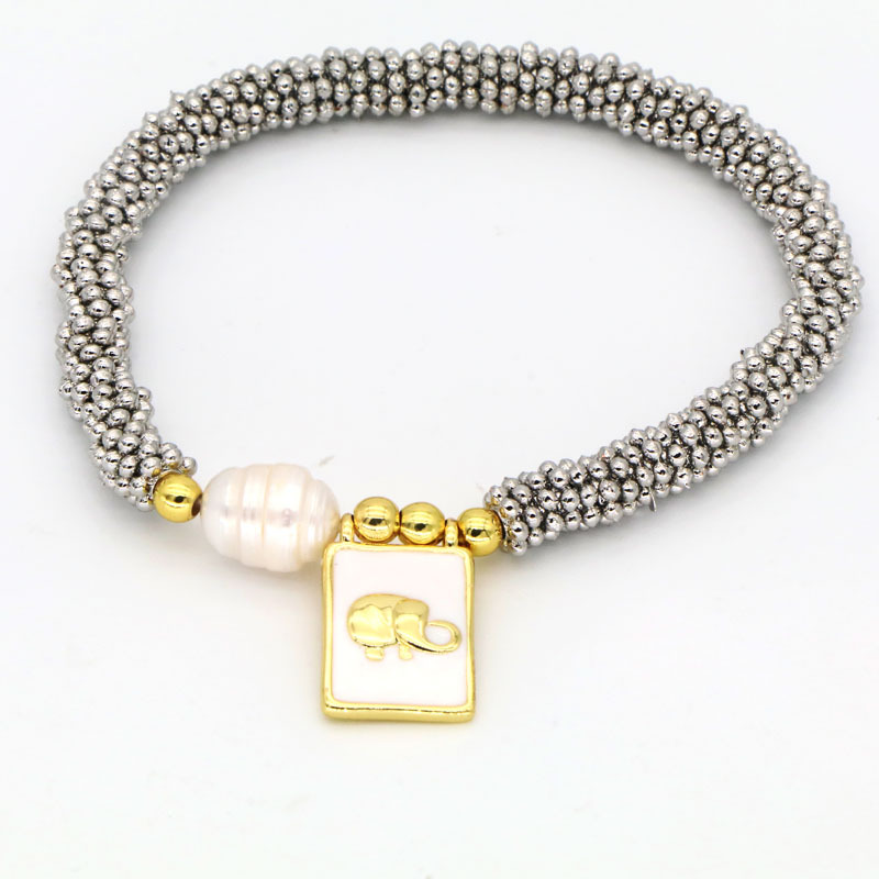 1 Piece Quantity Copper Enamel Plating Virgin Mary Star Heart Shape Bracelets