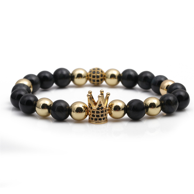 Piedra Ojo de Tigre Azul Oscuro oro