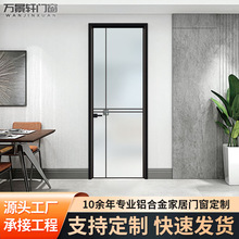 极简隐框平开门卫生间玻璃门厕所门厨房铝合金超白长虹玻璃室内门