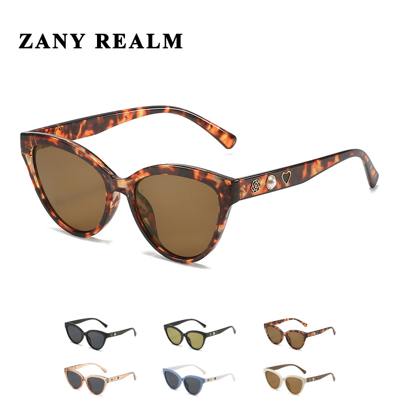 Nuevo ojo de gato retro en línea gafas de sol de la celebridad exquisito Chanel perla Camelia anti-azul gafas de luz fabricante en stock 5001