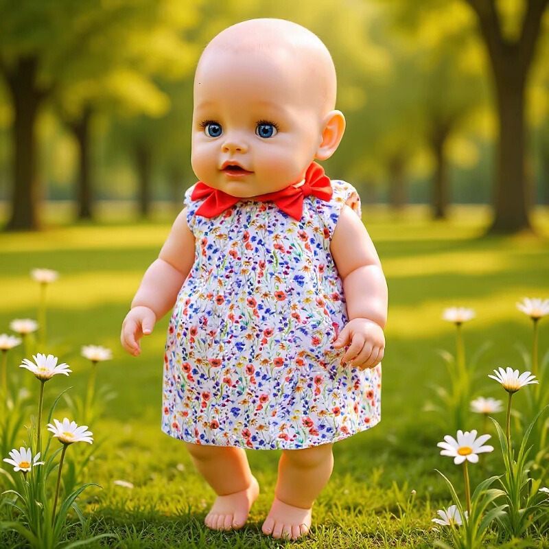 18inch American Girl Doll Floral Bow Sleeveless Dress Summer Dress for Dolls Wholesale
