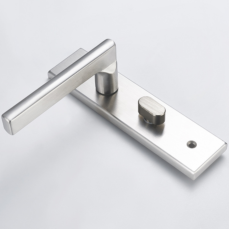 Cerradura de puerta de acero inoxidable del hogar mudo universal cerradura de puerta interior manija de la puerta hardware de la puerta cerradura de la puerta del dormitorio sola lengua