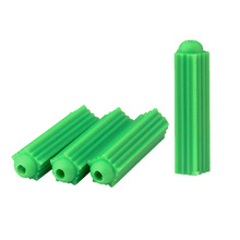 M6绿色塑料膨胀管自攻钉螺丝管尼龙胶塞墙塞涨塞胀塞胶粒胶栓螺栓