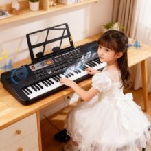 61键儿童电子琴3-6岁初学者儿童乐器玩具电子琴