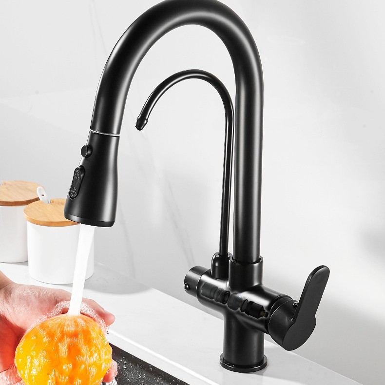 Cocina transfronteriza tipo extracción grifo de agua caliente y fría 3 en 1 hogar purificador de agua para beber agua pura lavabo de verduras