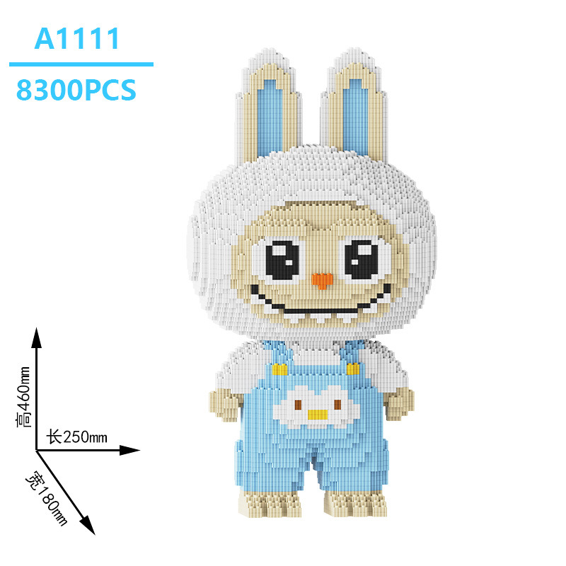 潮楽森は小さい粒子のおもちゃの星の黛露のウサギの積み木の男の子の女の子を詰めて屋台を並べて卸売りします。