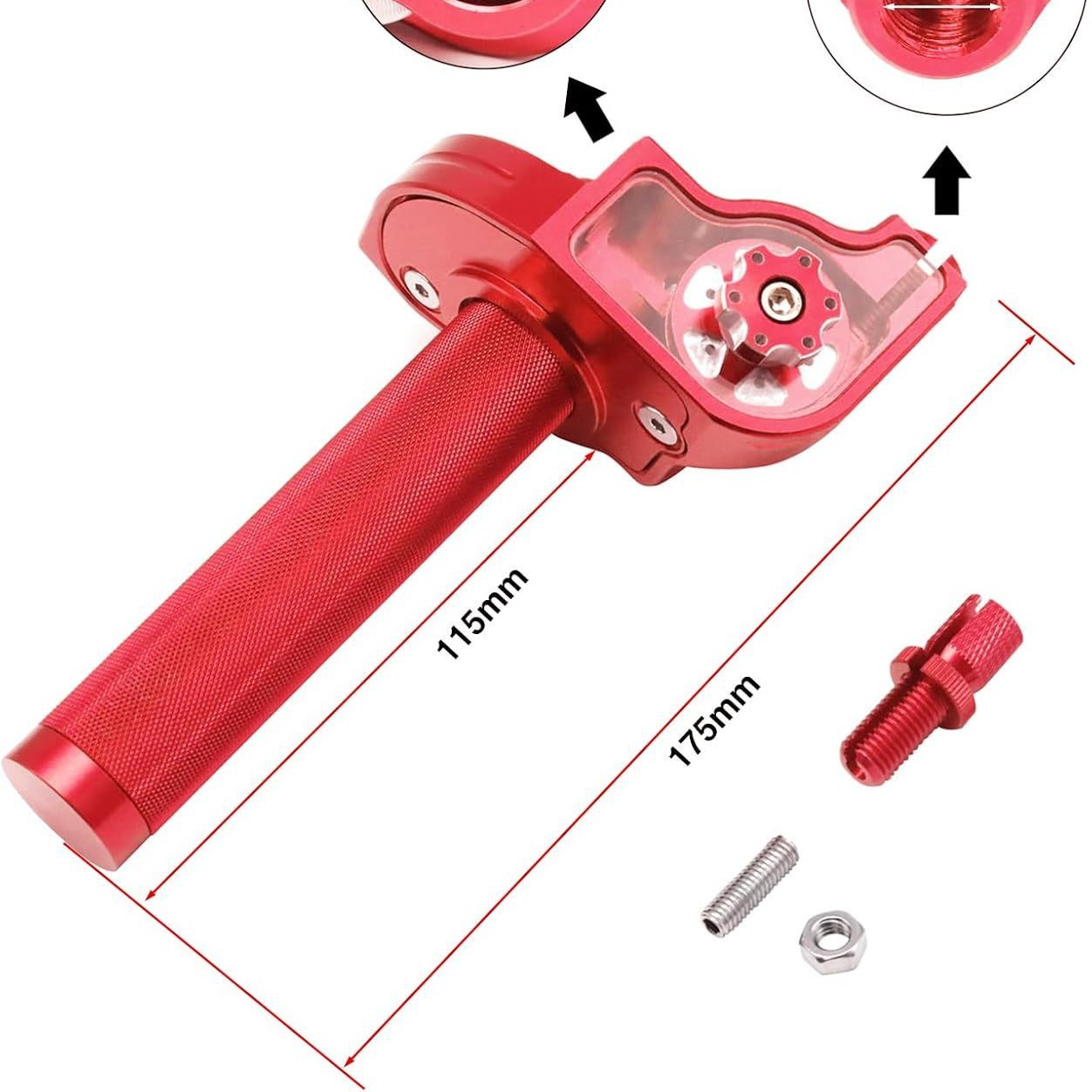 Suministro de accesorios de motocicleta todoterreno CNC ajustable acelerador base manual visual acelerador transfronterizo