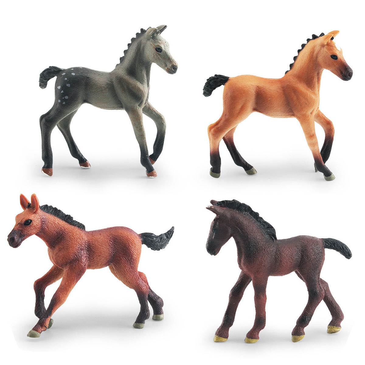 Modelo de hipopótamo de caballo de Bélgica Cross-border simulación bosque animal potro modelo
