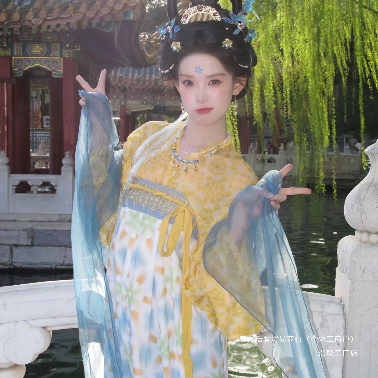 新款汉服月桂复原刺绣唐制齐胸破裙仙气日常套装春夏季爆款小唐风