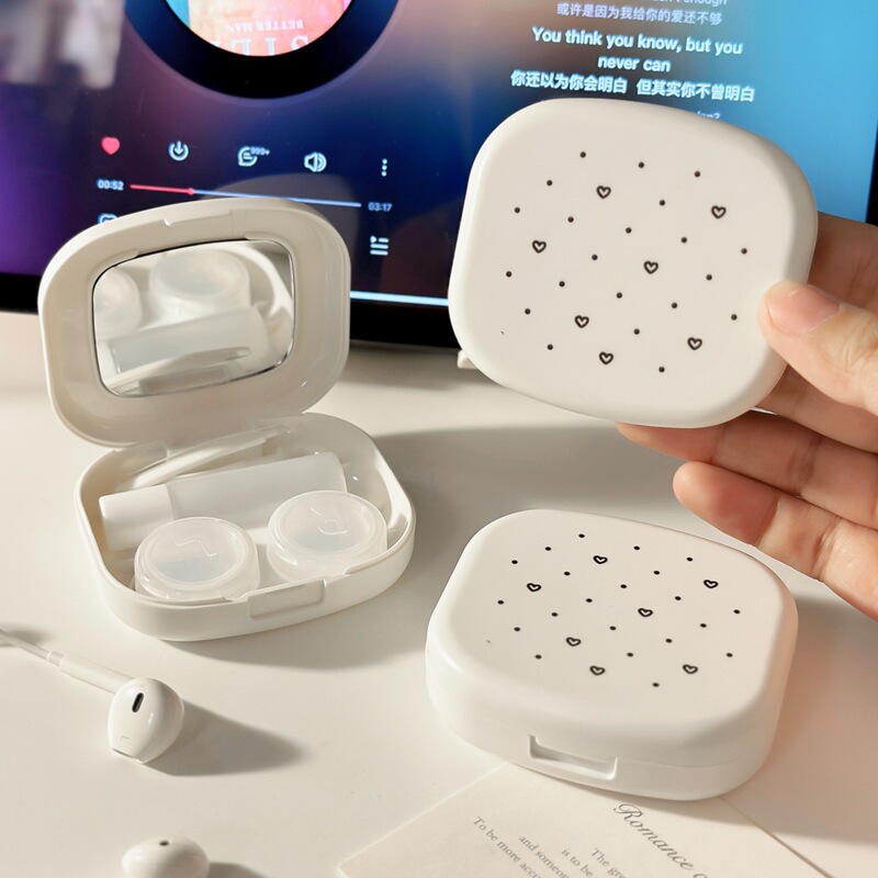 Creative and cute niche design~Kaida contact lens case, simple colored lens case, companion care box jk6132
