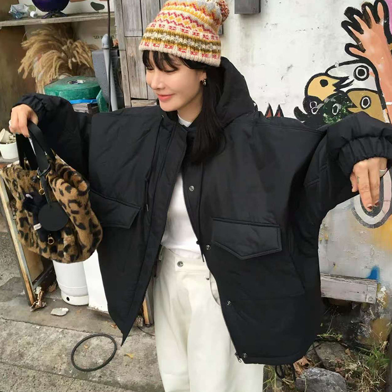 2025 New Winter Korean Style Casual Simple Elegant Hooded Loose Slimming Look White Duck down Jacket for Women