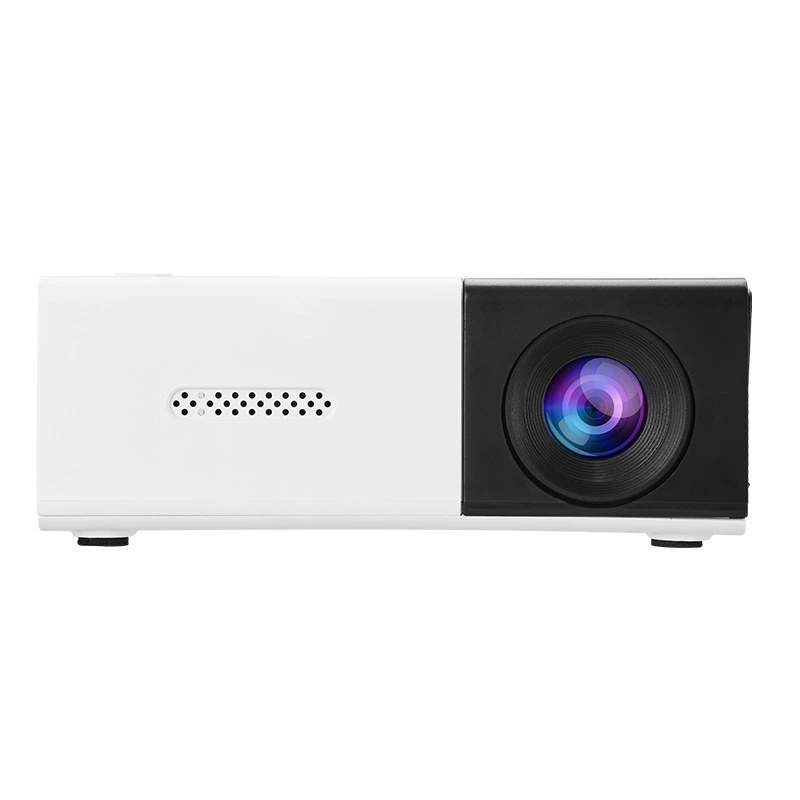 Мини LED-проектор YG300SUSB, портативный 5В/USB питание, HDMI/Type-C зеркалирование экрана (жёлто‑белый)