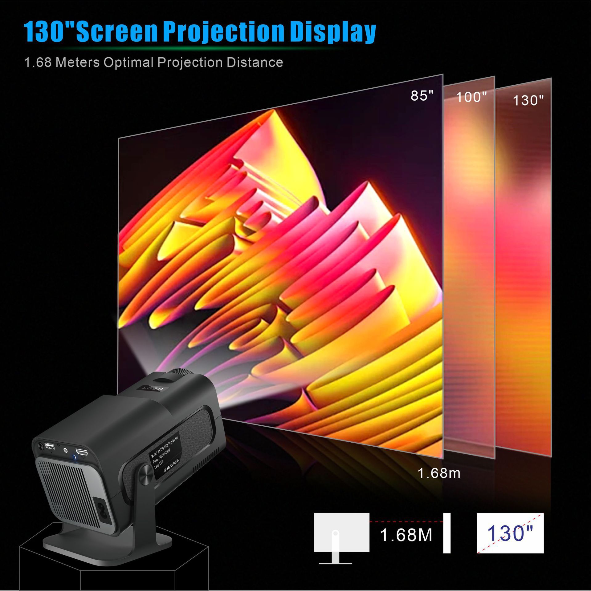 (Cross-border trading), handheld small projector, new collection