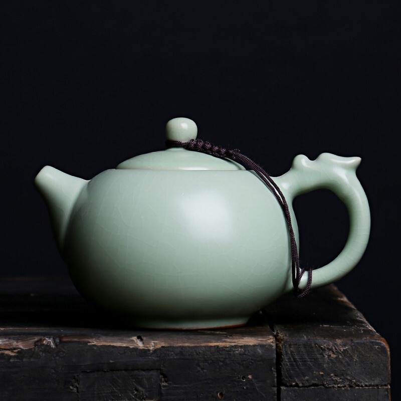 Factory direct Ru kiln teapot crack can raise household large Kung fu tea set single pot exquisite Ge kiln Xi Shi pot