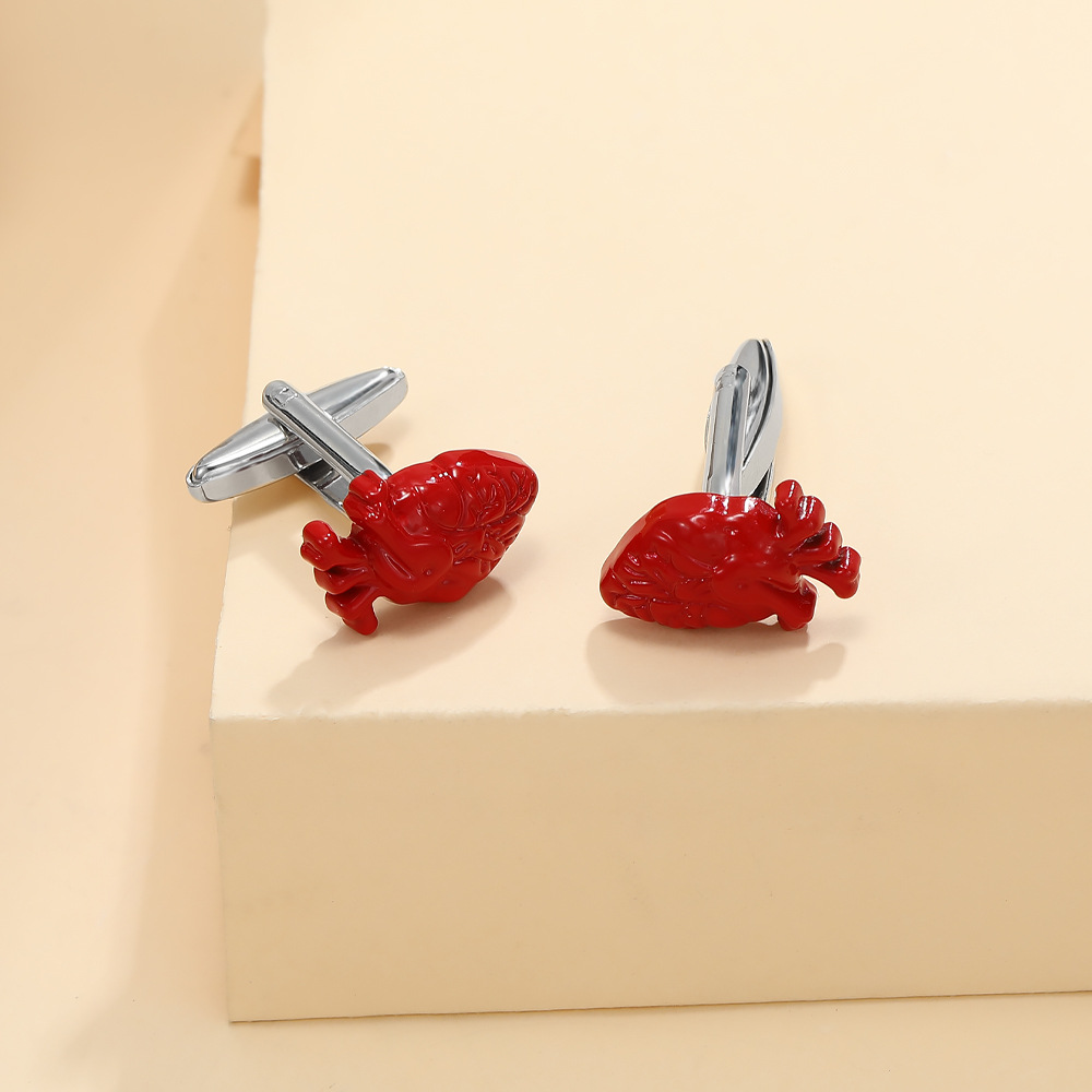 Heart Cufflinks For Men Stylish Shirt Cuff Accessories_voghion.com