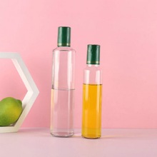 厂家批发橄榄油瓶500ml透明方形玻璃瓶麻油香油瓶圆形橄榄油瓶子